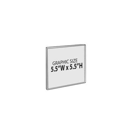 AZAR DISPLAYS 5.5"W x 5.5"H Sign Holder w/ Magnetic Strips, PK10 129929